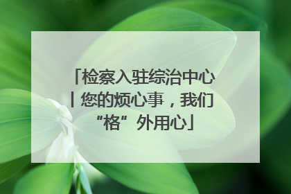 检察入驻综治中心丨您的烦心事，我们“格”外用心